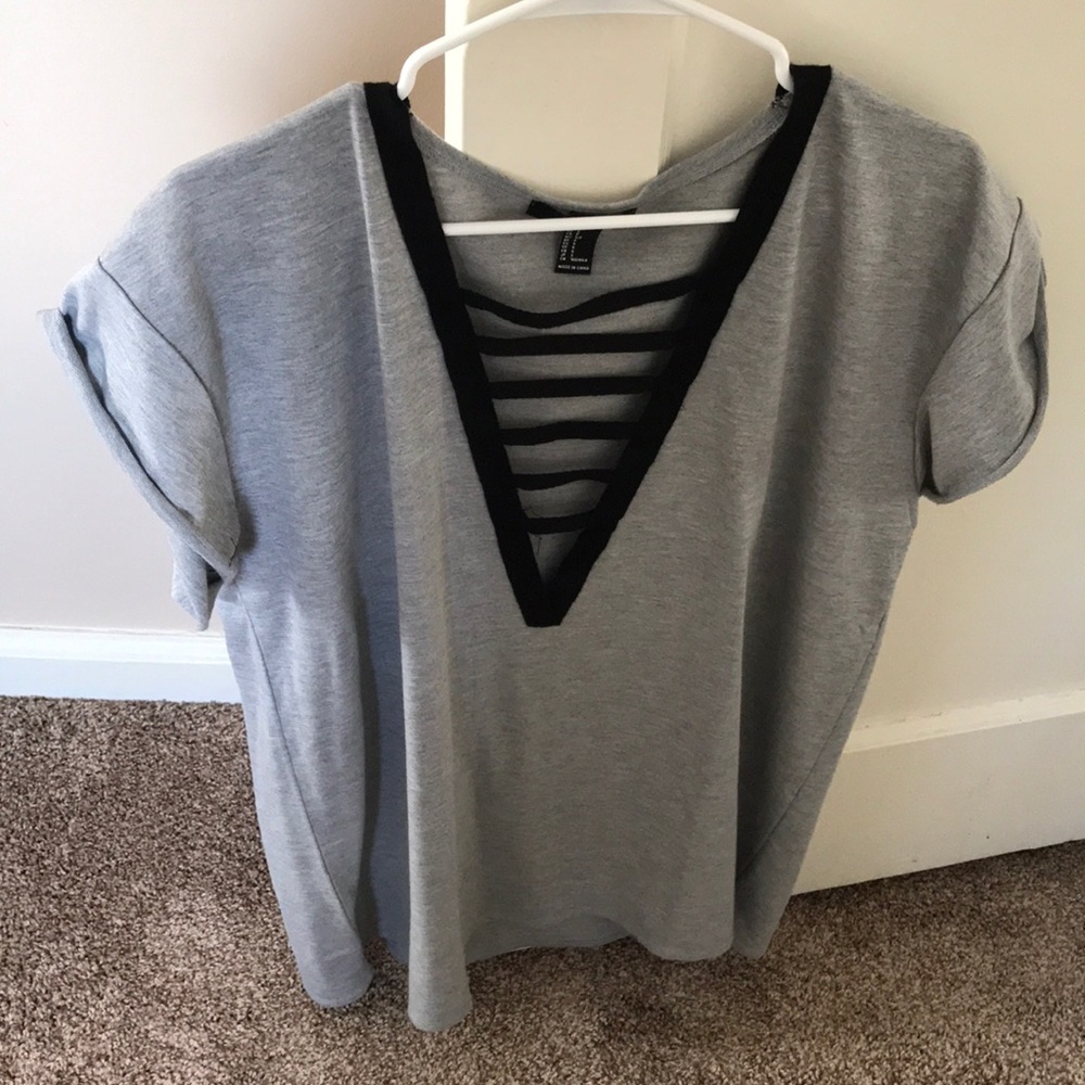 Grey straps tunic